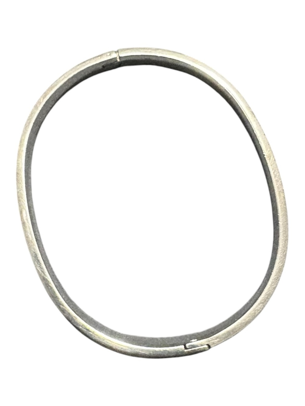 Sterling Silver Oval Hinged Bangle Bracelet